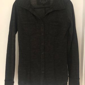 Super soft wool button up top
